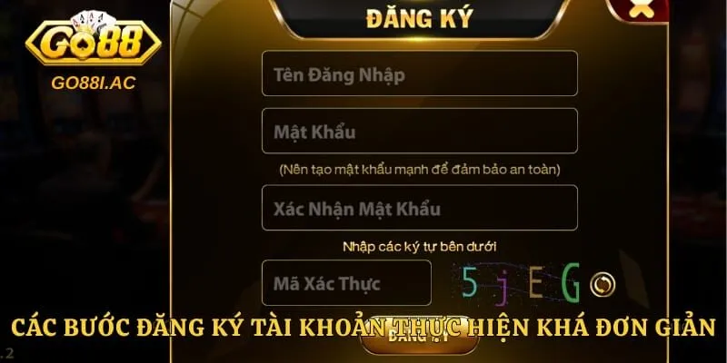 Các bước đăng ký tài khoản thực hiện khá đơn giản