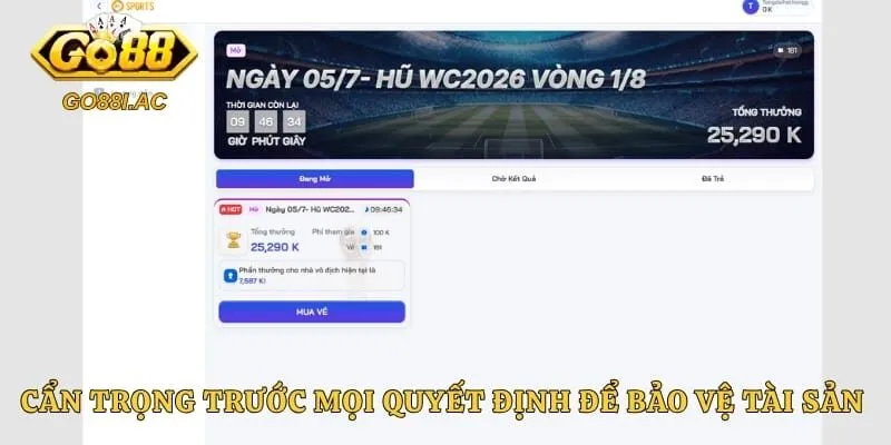 Cẩn trọng trước mọi quyết định để bảo vệ tài sản của bản thân