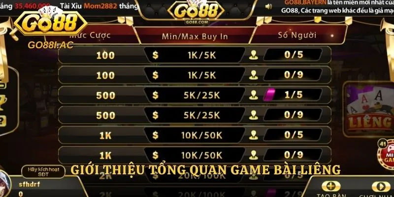 Giới thiệu tổng quan game bài liêng