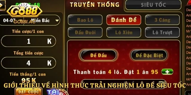 Giới thiệu về hình thức trải nghiệm lô đề siêu tốc hấp dẫn