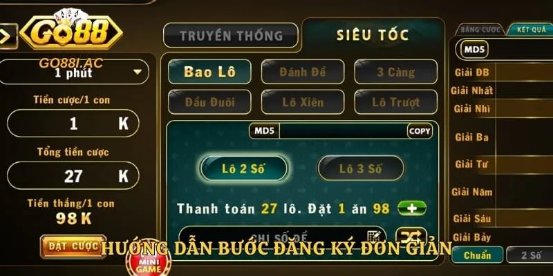 Hướng dẫn bước đăng ký đơn giản
