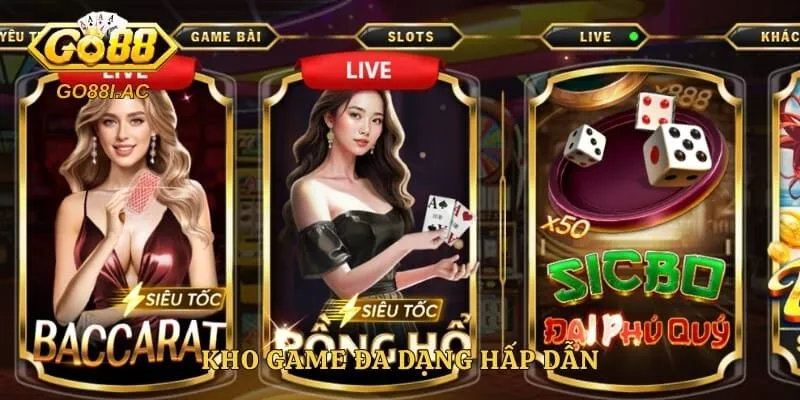 Kho game đa dạng hấp dẫn