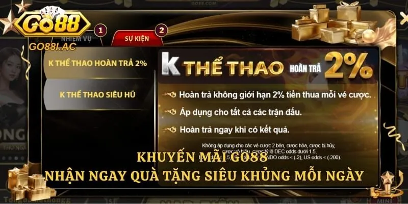 Khuyến Mãi GO88 – Nhận Ngay Quà Tặng siêu Khủng Mỗi Ngày