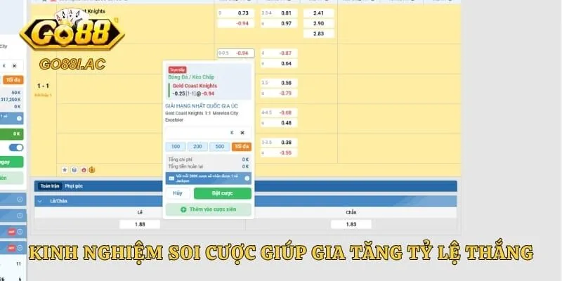 Kinh nghiệm soi cược giúp  gia tăng tỷ lệ thắng