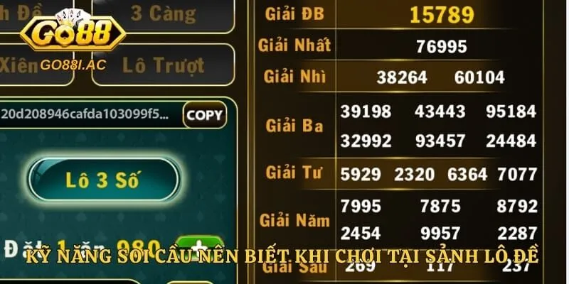 Xổ Số Truyền Thống - Khám Phá Sảnh Cược Uy Tín Go88 5 Kỹ năng soi cầu nên biết khi chơi tại sảnh lô đề truyền thống