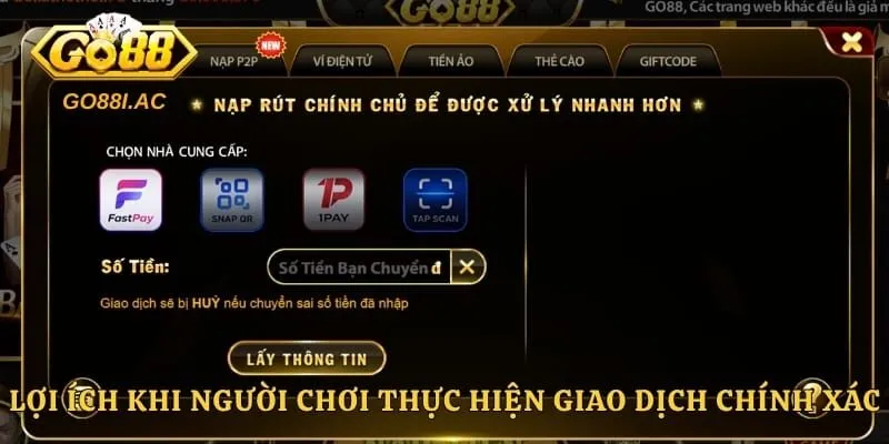 Lợi ích khi người chơi thực hiện giao dịch chính xác