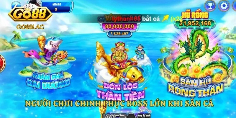 Bắn Cá Hải Tặc – Phiêu Lưu Săn Kho Báu Đổi Thưởng Cực Khủng 5 Người chơi chinh phục Boss lớn khi săn cá