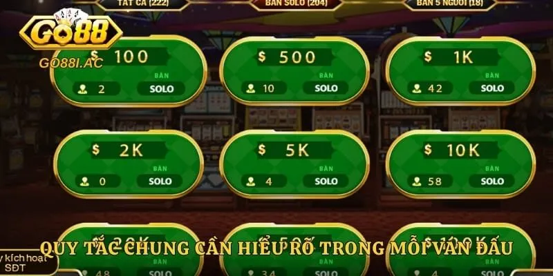 Quy tắc chung cần hiểu rõ trong mỗi ván đấu Sâm Lốc
