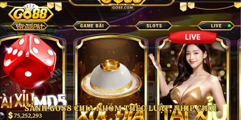Sảnh GO88 chia nhóm theo luật, nhịp chơi