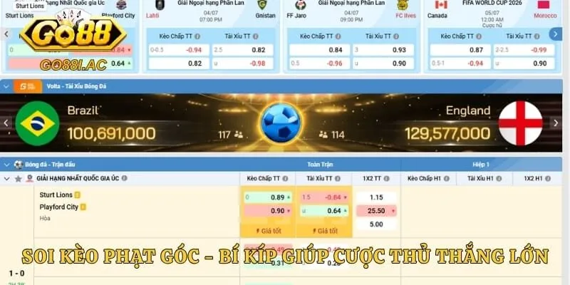 Soi Kèo Phạt Góc - Bí Kíp Giúp Cược Thủ Thắng Lớn
