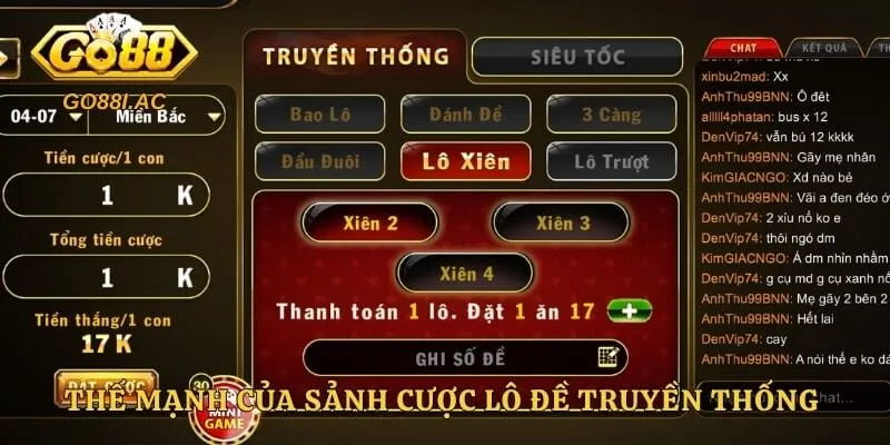 Xổ Số Truyền Thống - Khám Phá Sảnh Cược Uy Tín Go88 4 Thế mạnh của sảnh cược lô đề truyền thống hiện đại