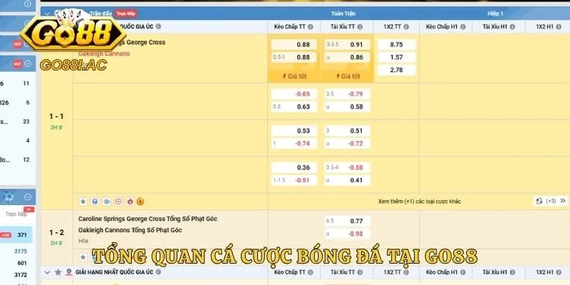 Tổng quan cá cược bóng đá tại Go88