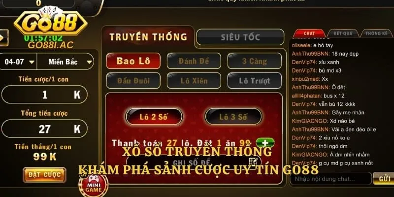 Xổ Số Truyền Thống – Khám Phá Sảnh Cược Uy Tín Go88